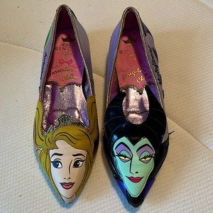 NWT Disney Sleeping Beauty Aurora Maleficent flats Irregular Choice